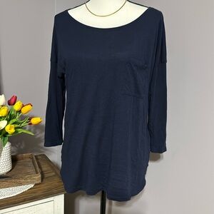 Gap | Navy Top | 3/4" Sleeves